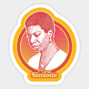 Nina Simone ////\\\\ Original Retro Fan Art Design Sticker